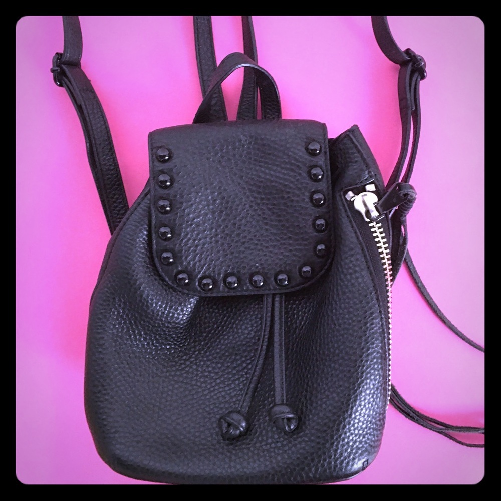 Rebecca Minkoff Black leather mini back pack